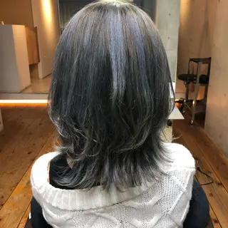 セミロング カラー nagisa /縮毛矯正のヘアスタイル