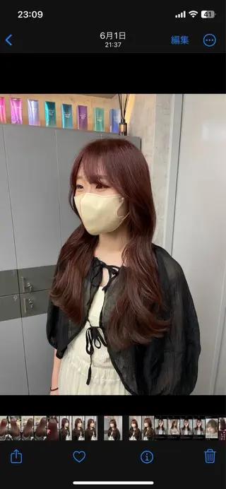 ロング カラー レイヤー×顔周 り×髪質改善/MIUのヘアスタイル