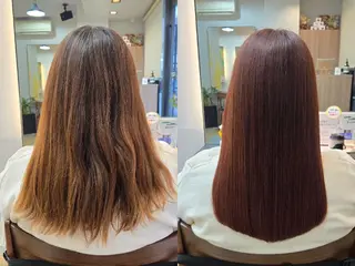 セミロング カラー stoke TOKYO所属・野村 果音(カノン)のヘアスタイル