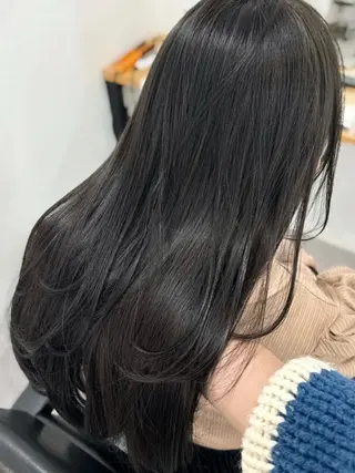 ロング のり🐼顔まわり/ 韓国/レイヤーカットのヘアスタイル