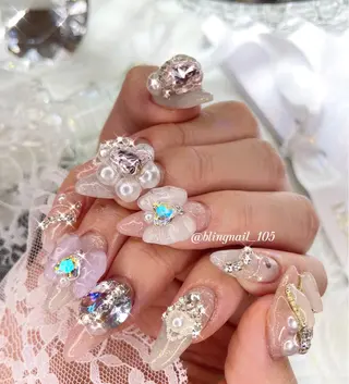 ネイル 23時まで❤︎韓国、 ワンホンネイルのネイルデザイン