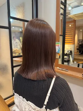 セミロング カラー Revie  hair所属・Hiyori/透明感 矢場町/栄のヘアスタイル