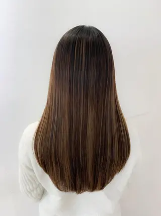 ロング カラー 渋谷ブリーチカラー 韓国ヘアyuikoのヘアスタイル