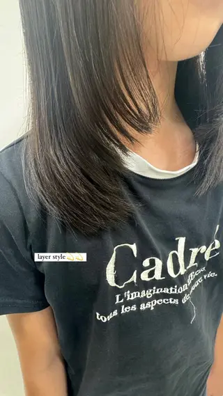 ミディアム 小達 陽菜のヘアスタイル