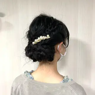 ロング ヘアアレンジ ウスイマイコ カット/ケアカラーのヘアスタイル
