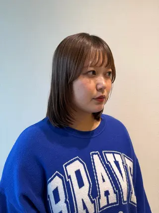 ミディアム カラー 木村 架音のヘアスタイル