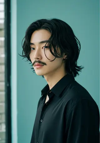 ミディアム パーマ メンズ 🛑柔らか透明感 カラー🛑大谷のヘアスタイル