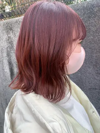 ミディアム カラー hub hair レイヤー/透明感のヘアスタイル