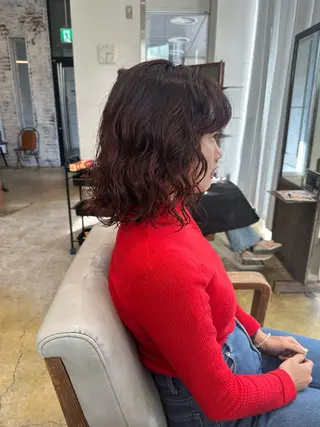 ミディアム パーマ ✨レディースパーマ/ 髪質改善✨ケント🌳のヘアスタイル