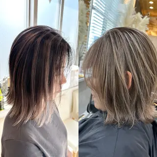 ミディアム カラー ヘアアレンジ 久米 治仁のヘアスタイル