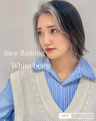 ミディアム インナーカラー/レイ ヤーカット♡/マキシのヘアスタイル