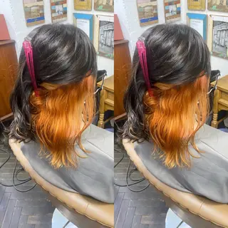 ミディアム カラー ☻モエカ/ハイトーン アレンジ☻のヘアスタイル