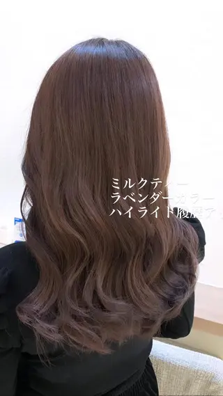 セミロング カラー 似合わせカラー/艶 髪質改善/ヨシザキのヘアスタイル