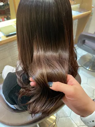 ミディアム カラー 木村 美穂のヘアスタイル