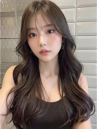 セミロング カラー 韓国/レイヤーカット 髪質改善特化のヘアスタイル