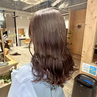 セミロング カラー 髪質改善 🫧‪しろがねのヘアスタイル