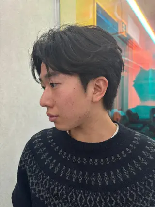 ショート ✨️センターパート/ 曲がる縮毛矯正✨️のヘアスタイル