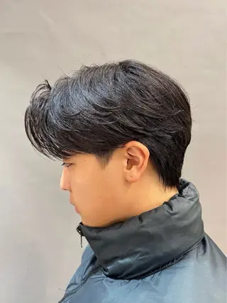 パーマ メンズ スパイキーショート/ センターパート/奈菜のヘアスタイル