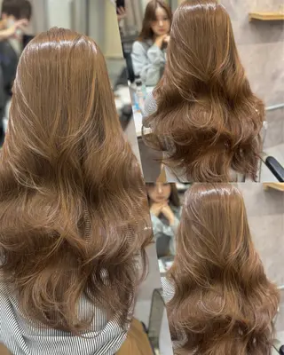 ロング カラー 宮本 優のヘアスタイル