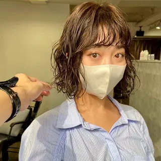 パーマ 金城 二千夏のヘアスタイル