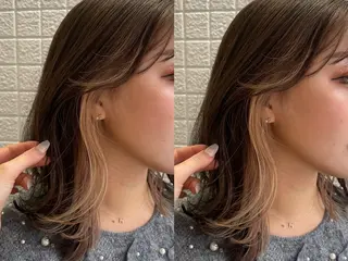 ミディアム カラー PELE所属・盛れる💖ミルクティ ー💍🎀yuiのヘアスタイル