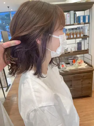 ミディアム カラー 髪質改善/ブリーチ 田代 龍我のヘアスタイル