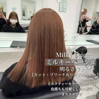 ロング カラー 透け上品ハイトーン 職人ゆうと🤍のヘアスタイル