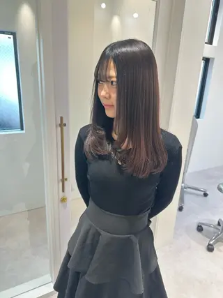 ミディアム カラー パーマ お洒落パーマ/ 艶カラー/michiのヘアスタイル