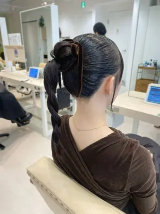 ヘアアレンジ かずや🍀/髪質改善 /艶髪カラー/眉毛のヘアスタイル