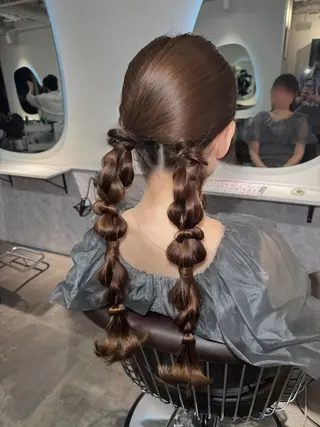 ロング ヘアアレンジ ブリーチ/エクステ/ 19歳/新宿/アリルのヘアスタイル