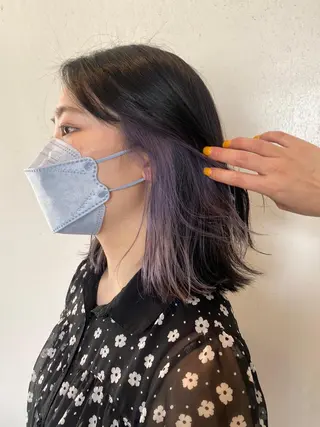 ミディアム カラー 中井 一葉のヘアスタイル