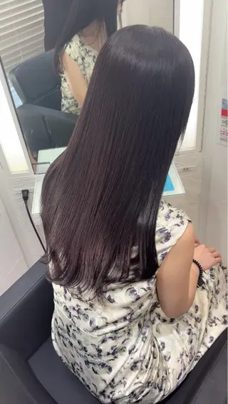 ロング ラベンダーカラー /巻き/WAKANAのヘアスタイル