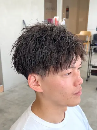 ショート パーマ メンズ メンズパーマ/ 新潟駅/佐藤裕のヘアスタイル