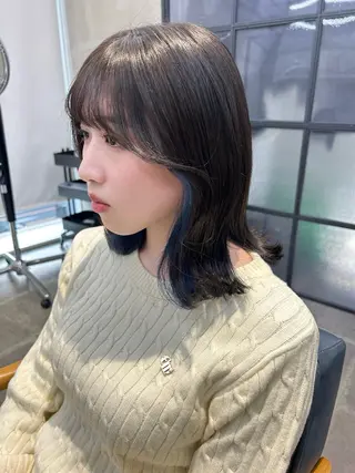 ミディアム カラー newi梅田🫧韓国 ヘア🫧sakiのヘアスタイル
