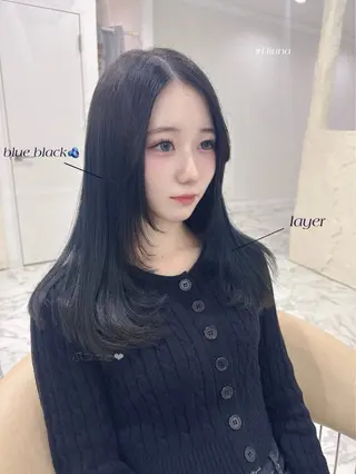 セミロング 韓国ヘアーサロン MARIA🐈‍⬛のヘアスタイル