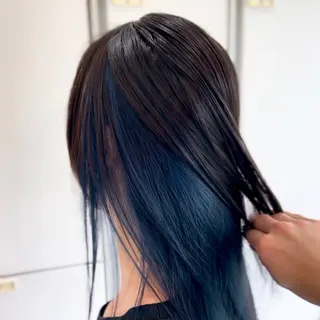 ロング カラー インナー/デザイン/ 白髪染め/しゅうとのヘアスタイル