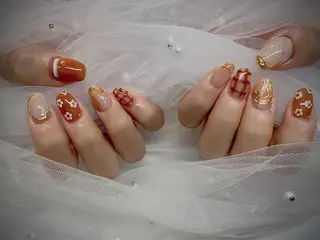 ネイル I-nailロング /ワンホン/キラキラのネイルデザイン
