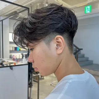 パーマ メンズ ハイトーン/パーマ/ メンズ / 櫻本🌐のヘアスタイル