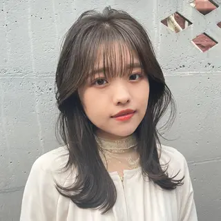 セミロング カラー 髪質改善クロスパーマ モリオカ モエ💫のその他イメージ