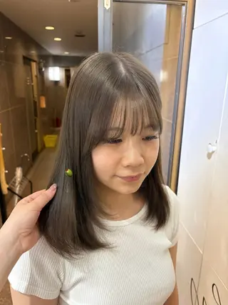 ミディアム カラー 梅田 /透明感カラー 🤍narumiのヘアスタイル