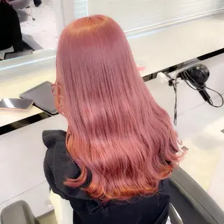 カラー girlな暖色ヘア 🪽🫧ハルナ🎀のヘアスタイル