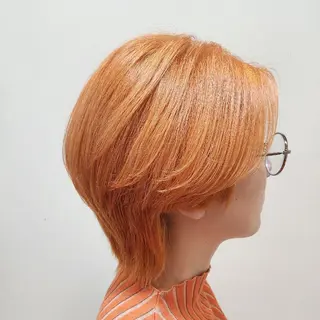 ショート カラー ケアブリーチ、 髪質改善 福士直矢のヘアスタイル