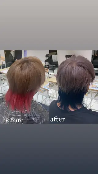 ショート カラー メンズ 🥇メンズパーマ /縮毛矯正/木村神心のヘアスタイル