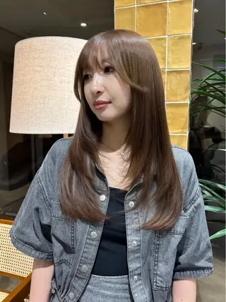 セミロング カラー 透明感✨女性特化💙 chihiroのヘアスタイル