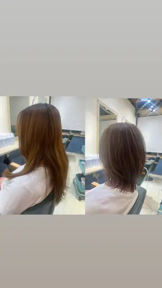 ミディアム カラー たけかわ みずきのヘアスタイル