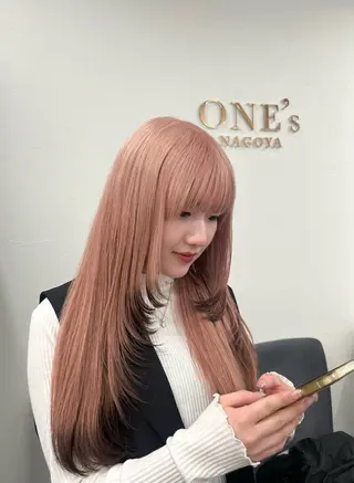 ロング カラー ハイトーン/透明感 髪質改善/rinaのヘアスタイル