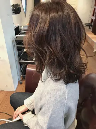ミディアム カラー パーマ ヘアアレンジ corona hairdesign KAZUE MAEDA所属・マエダ カズエ🫶 coronahairのヘアスタイル