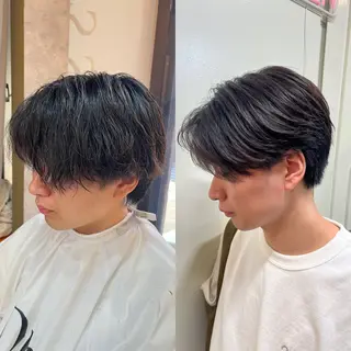 ショート パーマ メンズ 韓国風メンズ/毛流れ ヘアなら須田龍世のヘアスタイル