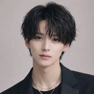 メンズ シャドウ/フェザー ニュアンスヘアメンズのヘアスタイル