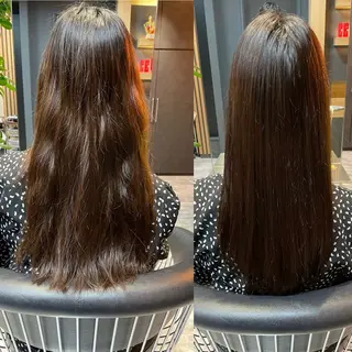 ロング レスピア銀座中央通り店所属・酸性ストレート/ 透明感カラー/中村利のヘアスタイル